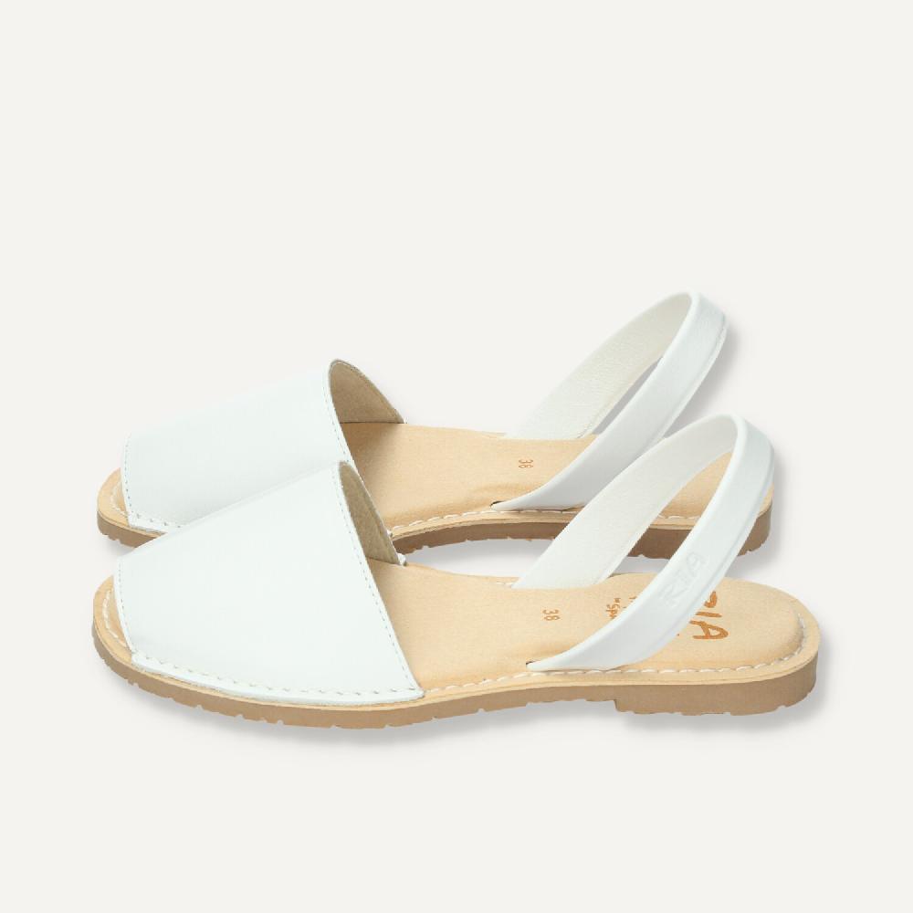 Ria Menorca Menorquina mujer acolchada Mallorca Blanco