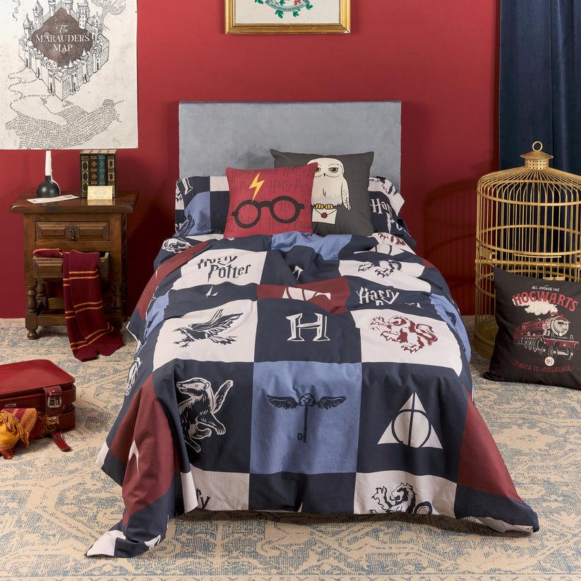 Ripshop Funda Nórdica 100% Algodón Hogwarts Cuadros Azul – Ripshop