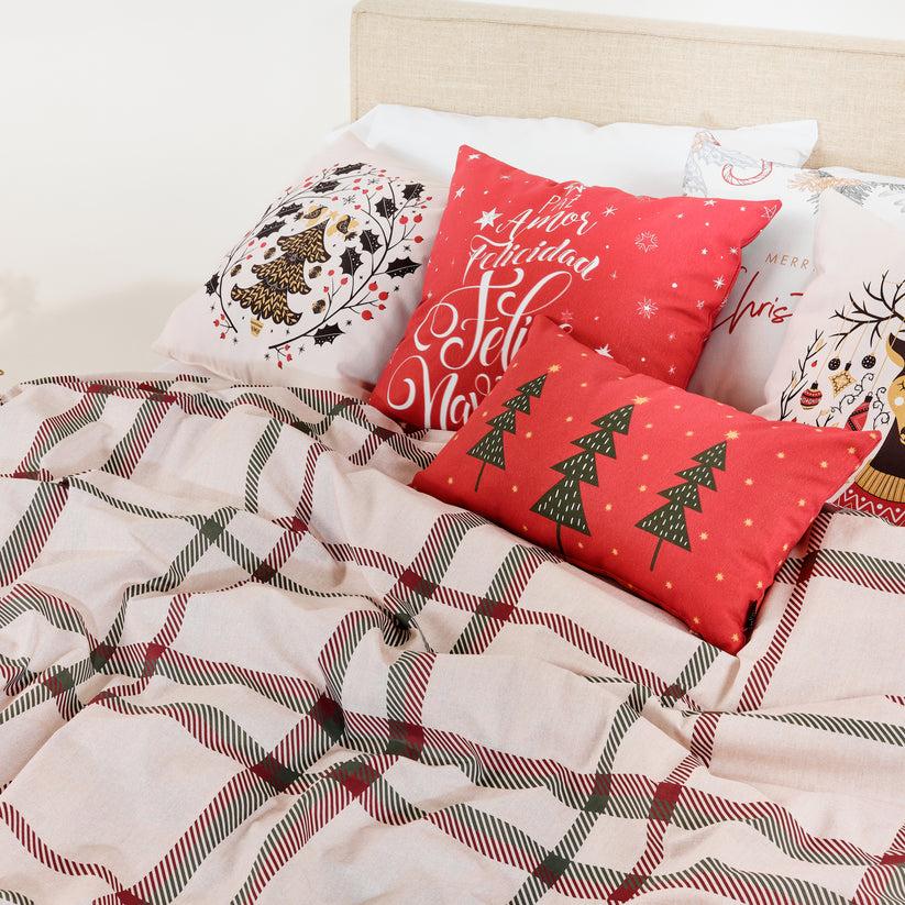 Ripshop Funda Nórdica Con Clicks 100% Algodón Cuadros Navidad – Ripshop