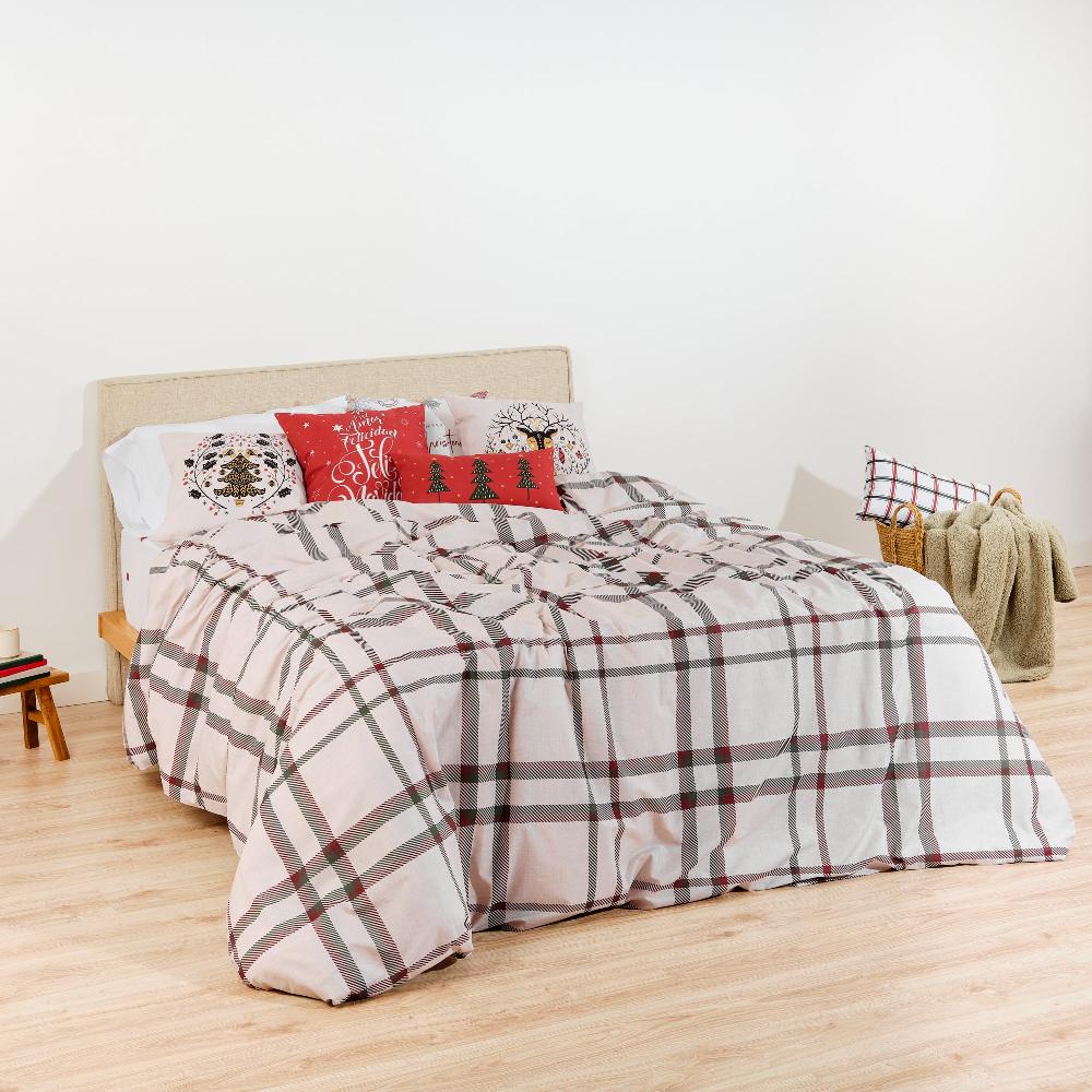 ripshop Funda nórdica con clicks 100% algodón Cuadros Navidad – Ripshop