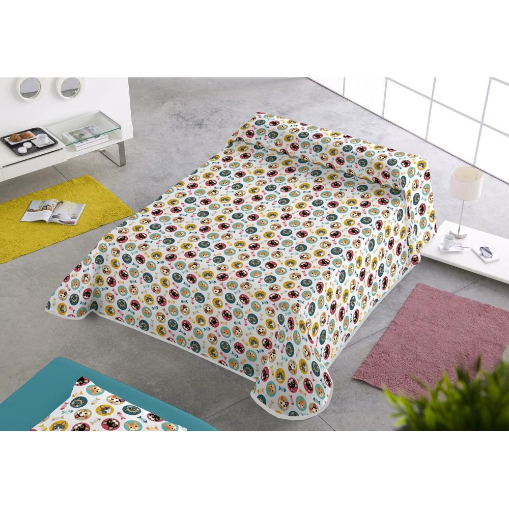 sabanalia Colcha estampada Gatos (Disponible en varios tamaños)