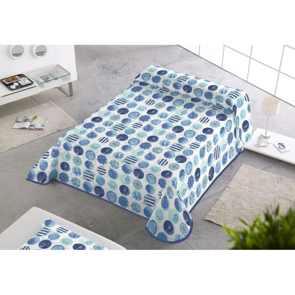 Sabanalia Colcha Estampada Marina (Disponible En Varios Tamaños)