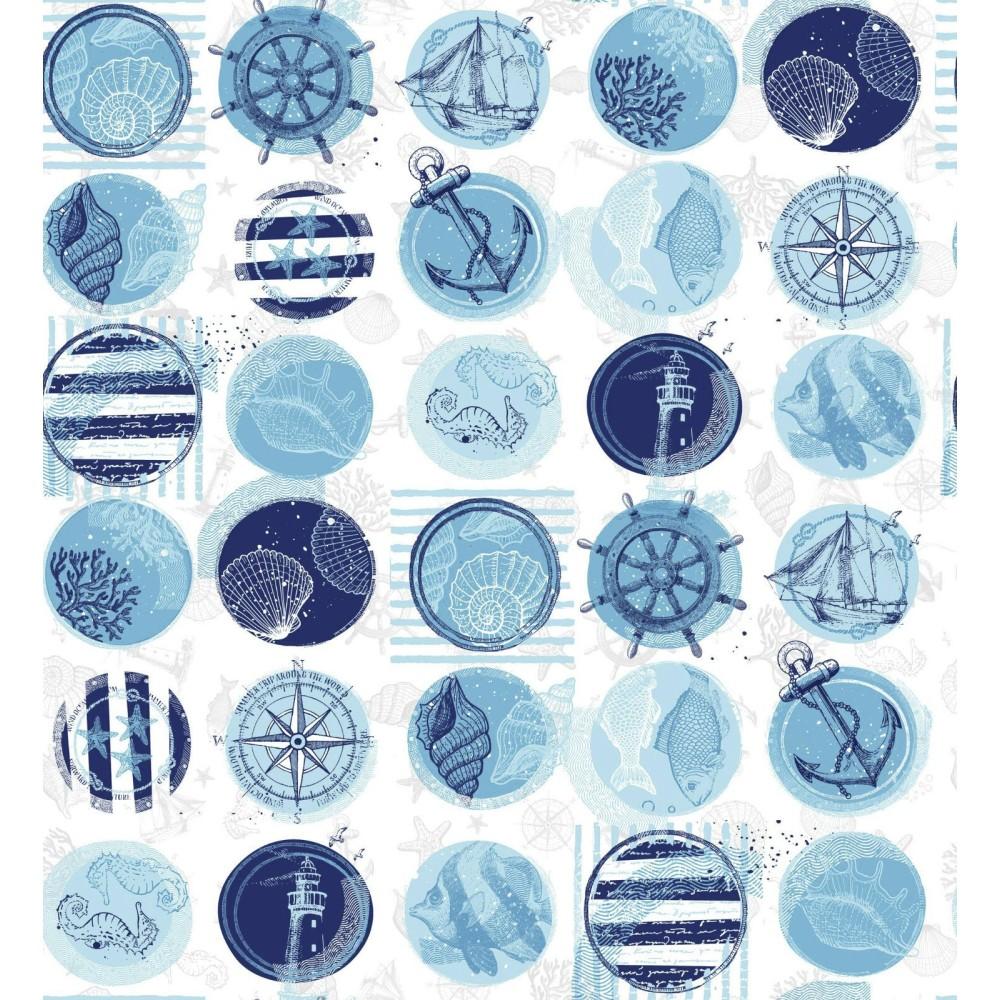 Sabanalia Colcha Estampada Marina (Disponible En Varios Tamaños)