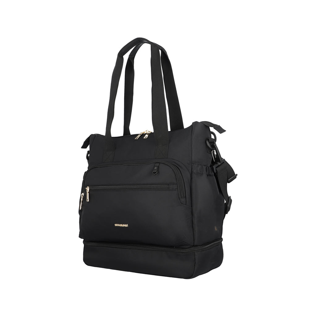 Saxoline Bolso Maternal Parentpack Con Mudador Negro