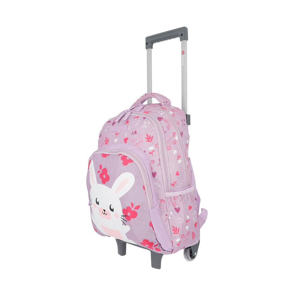 Saxoline Mochila Con Ruedas Para Niñas Lincoln Rabbit Lila