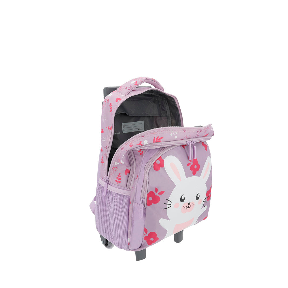 Saxoline Mochila Con Ruedas Para Niñas Lincoln Rabbit Lila