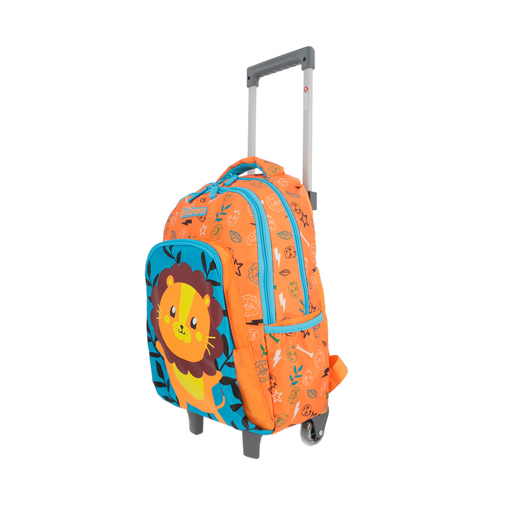 Saxoline Mochila Con Ruedas Para Niños Lincoln Lion Naranja