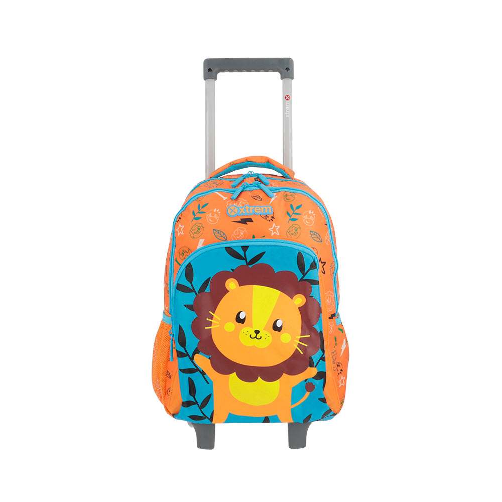 saxoline Mochila con ruedas para niños Lincoln Lion naranja