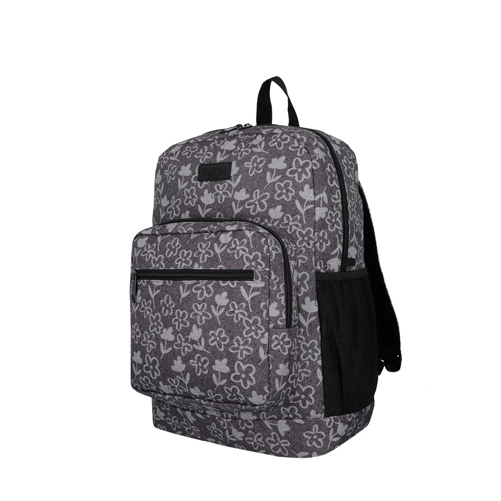 Saxoline Mochila Para Notebook 16" Everdale Negra Flores