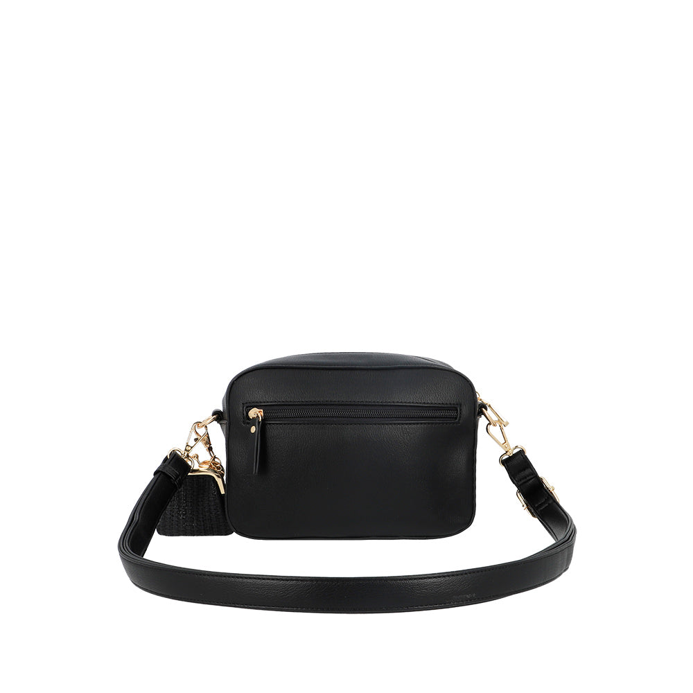 Saxoline Bandolera Pequeña Lisse Negra