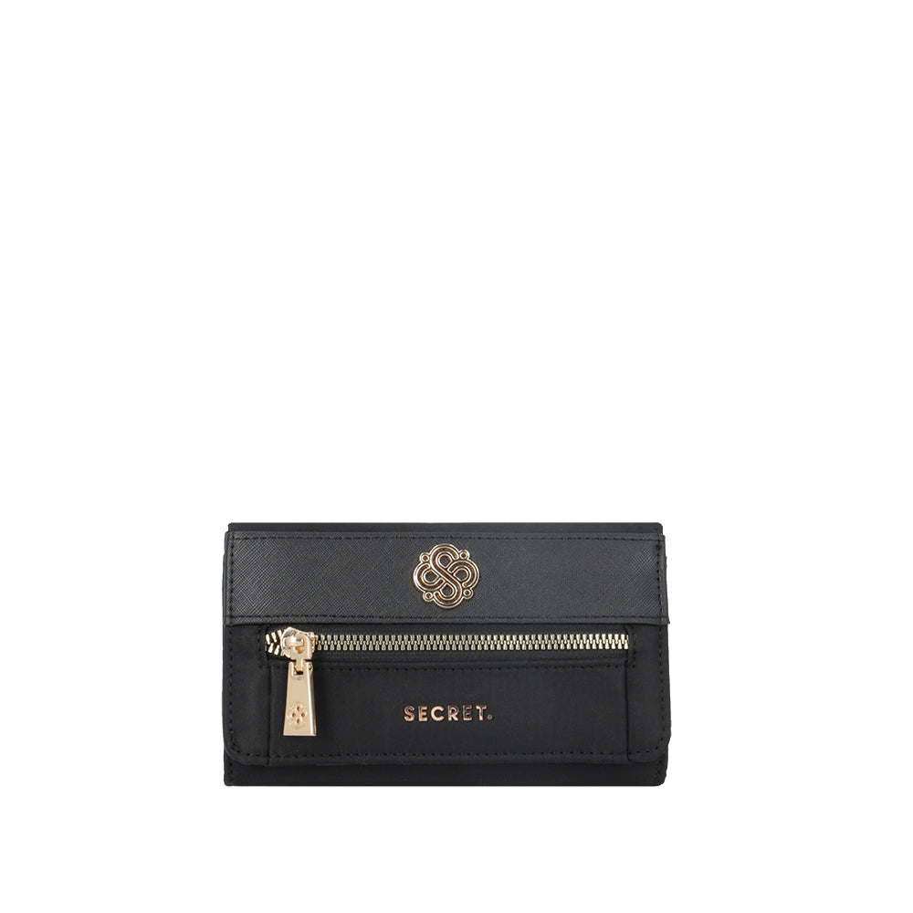 saxoline Billetera Zurich negra mediana