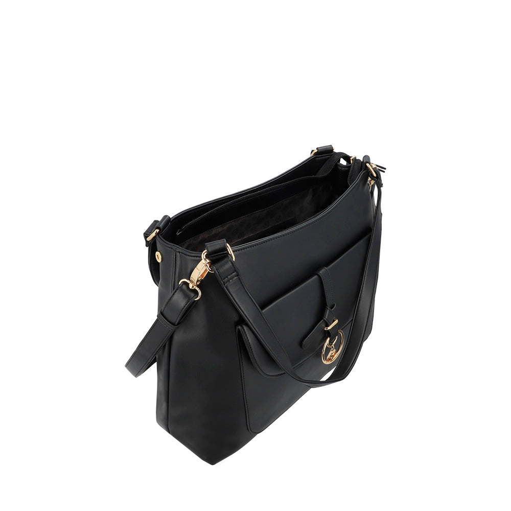 Saxoline Cartera De Hombro Mantua Negra