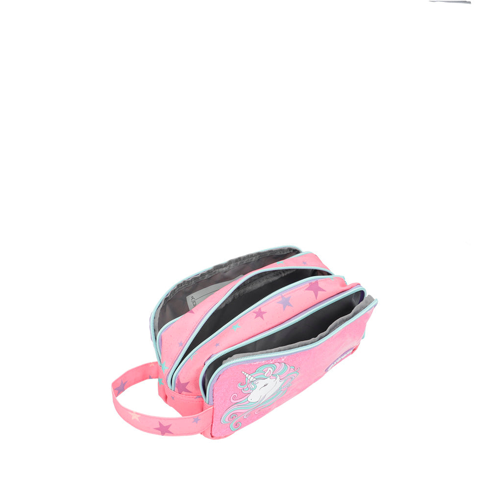 Saxoline Estuche Escolar University Unicorn Rosado