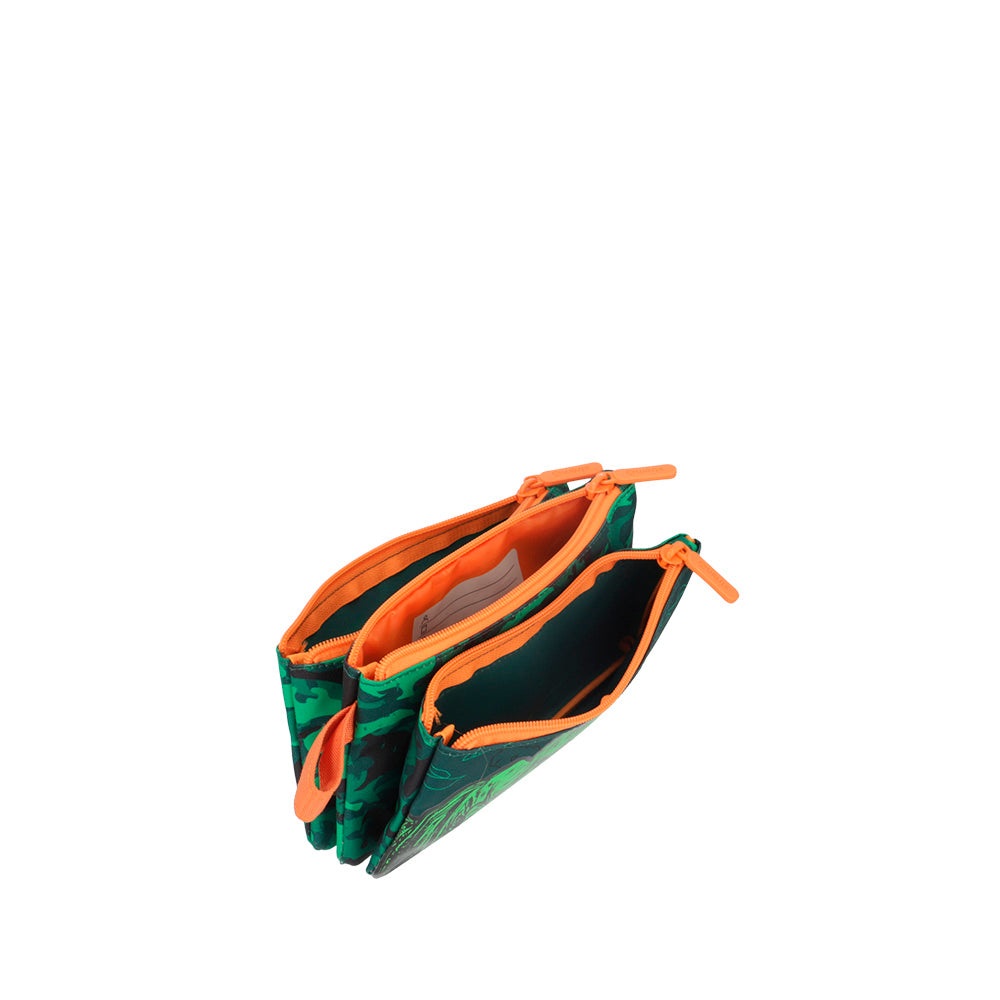 Saxoline Estuche Trinity Verde Dino