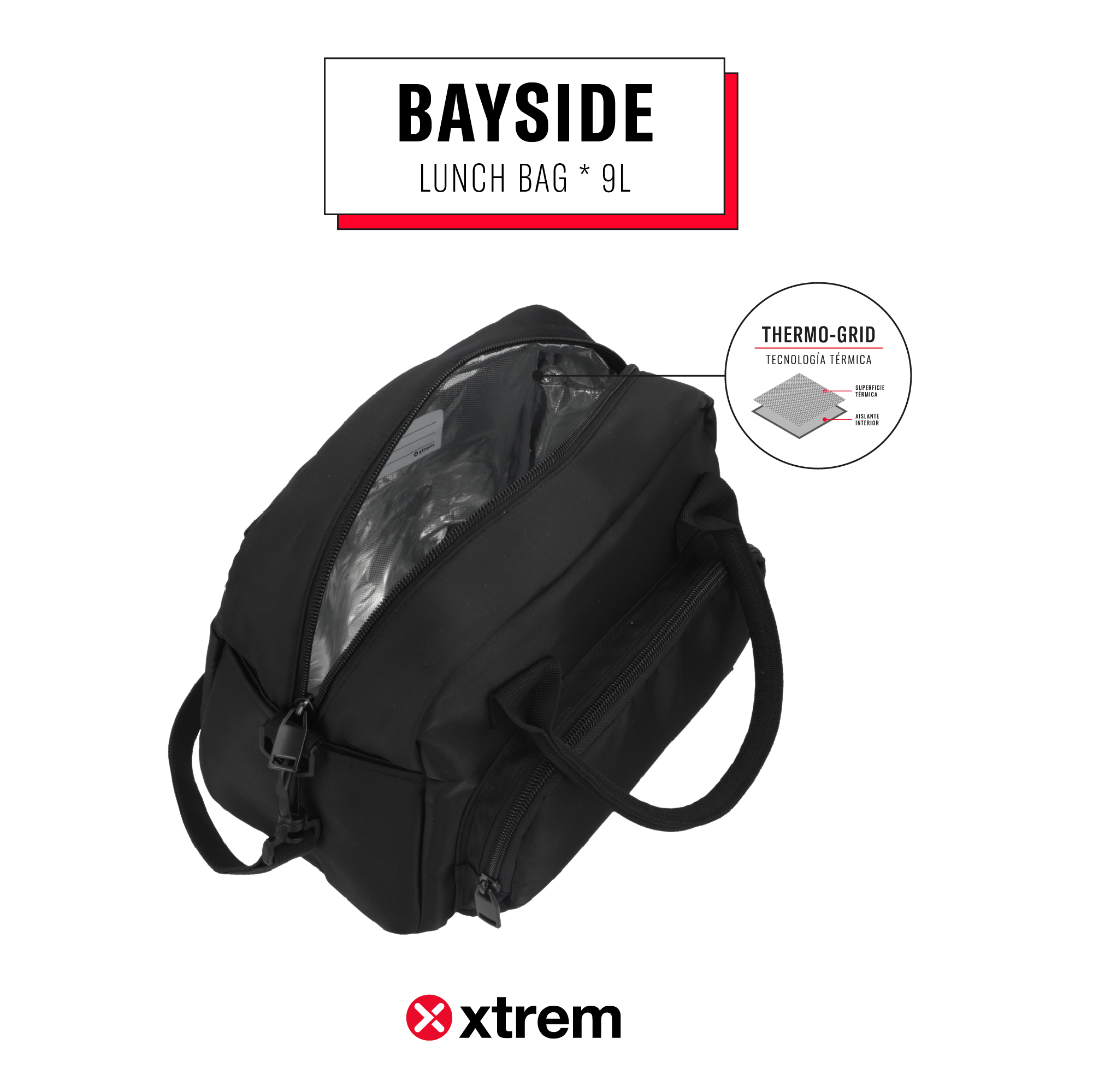 Saxoline Lonchera Térmica Bayside Negra