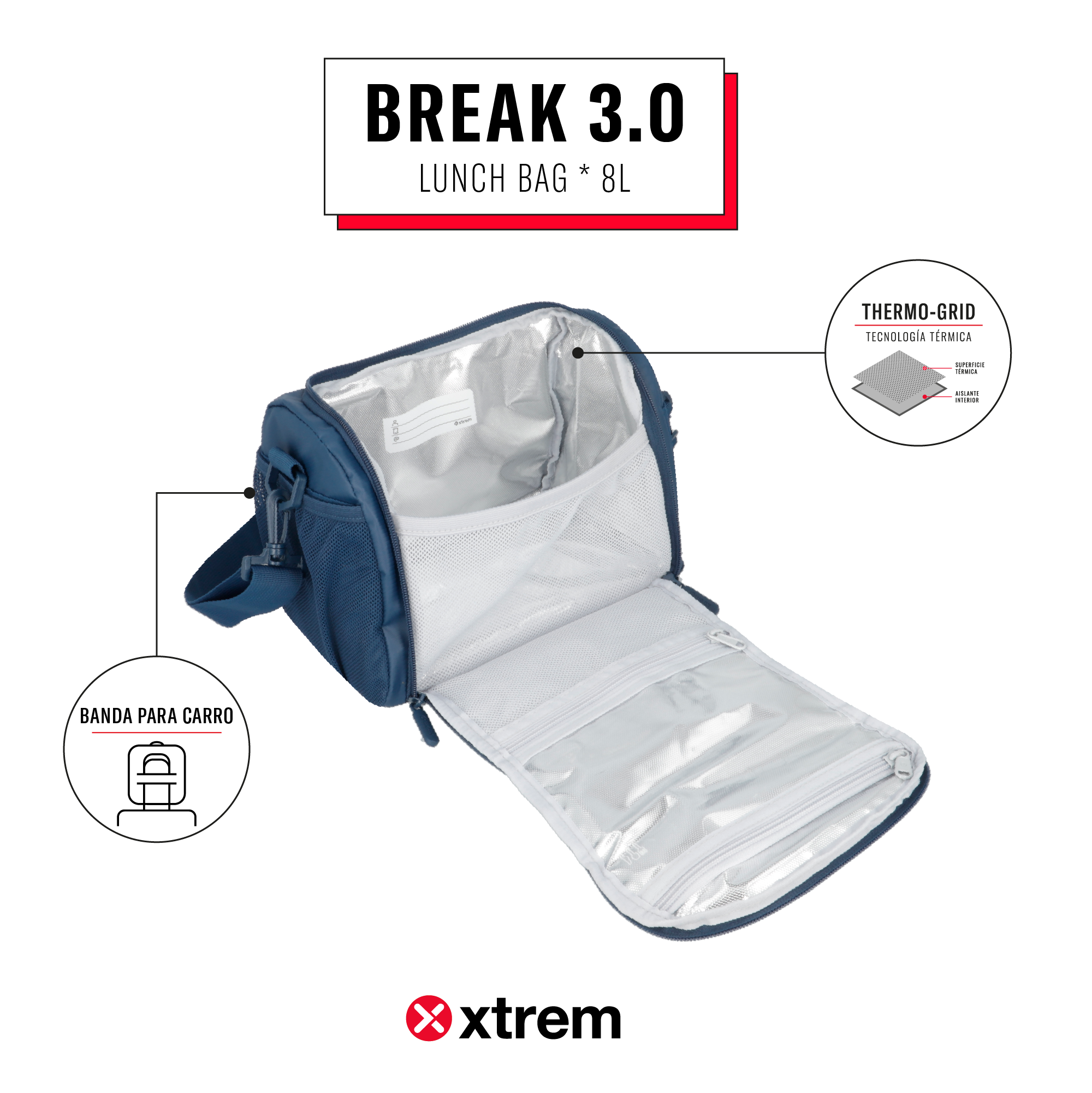 Saxoline Lonchera Térmica Break 3.0 Azul