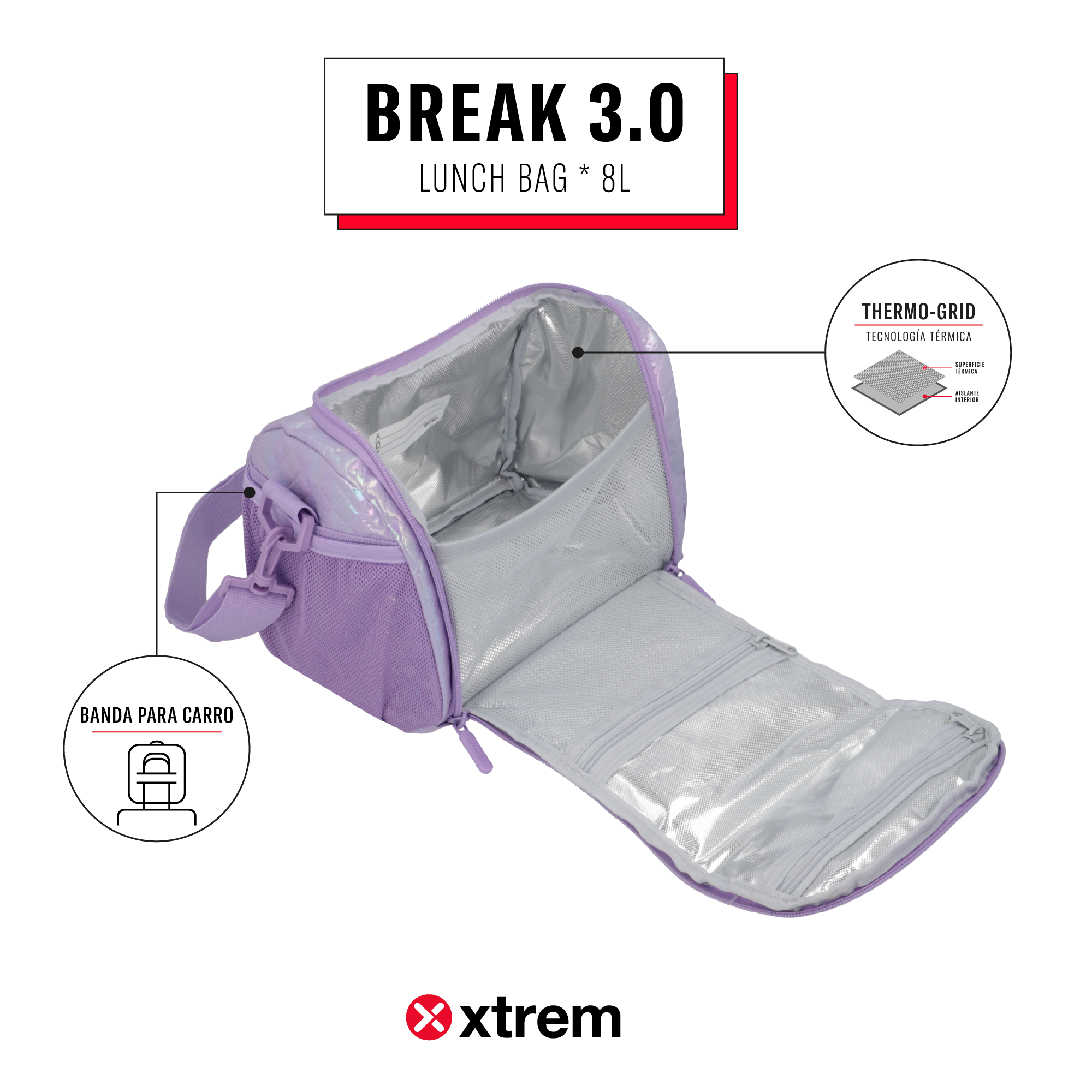 Saxoline Lonchera Térmica Break 3.0 Lila
