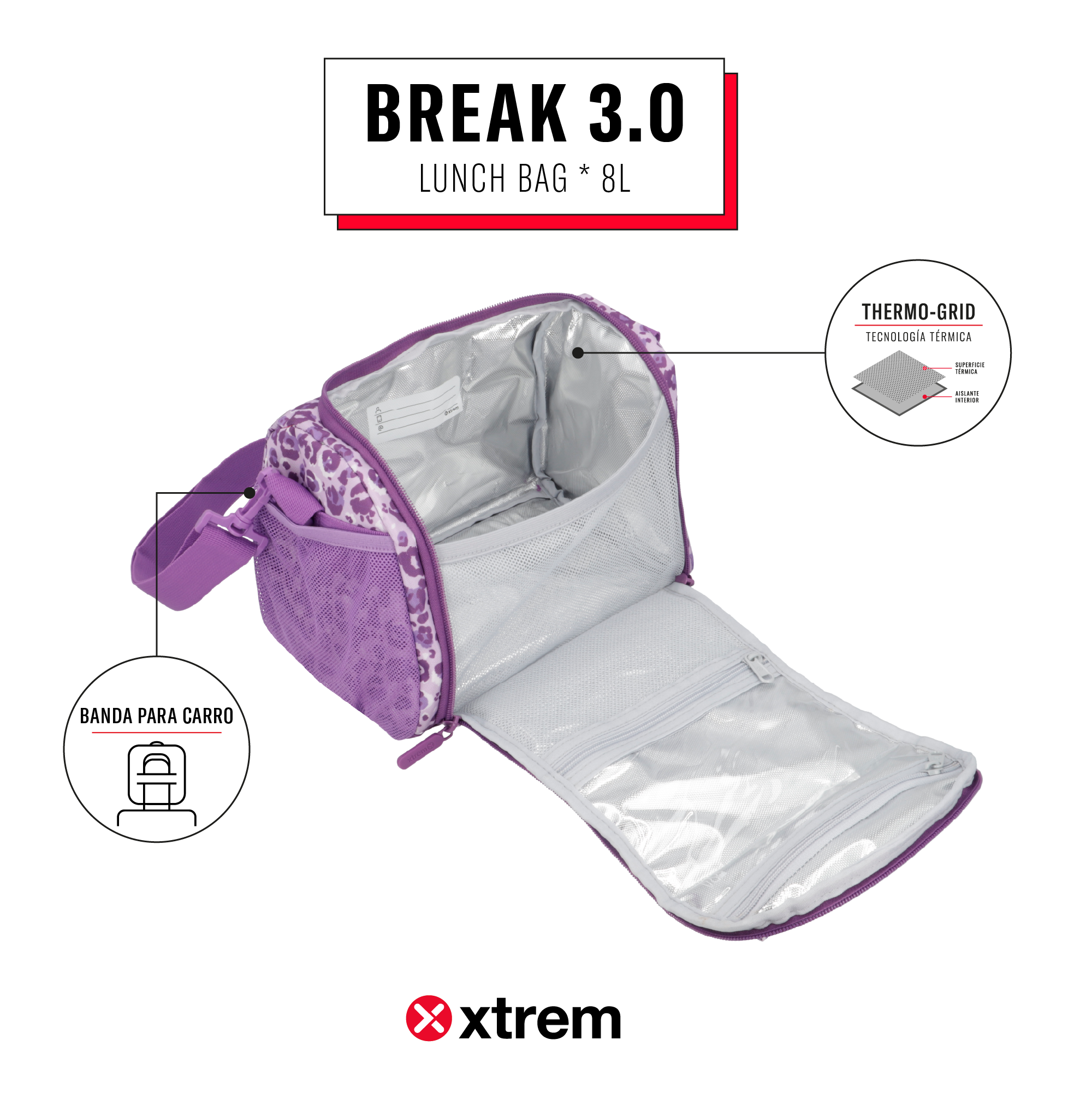 Saxoline Lonchera Térmica Break 3.0 Morada