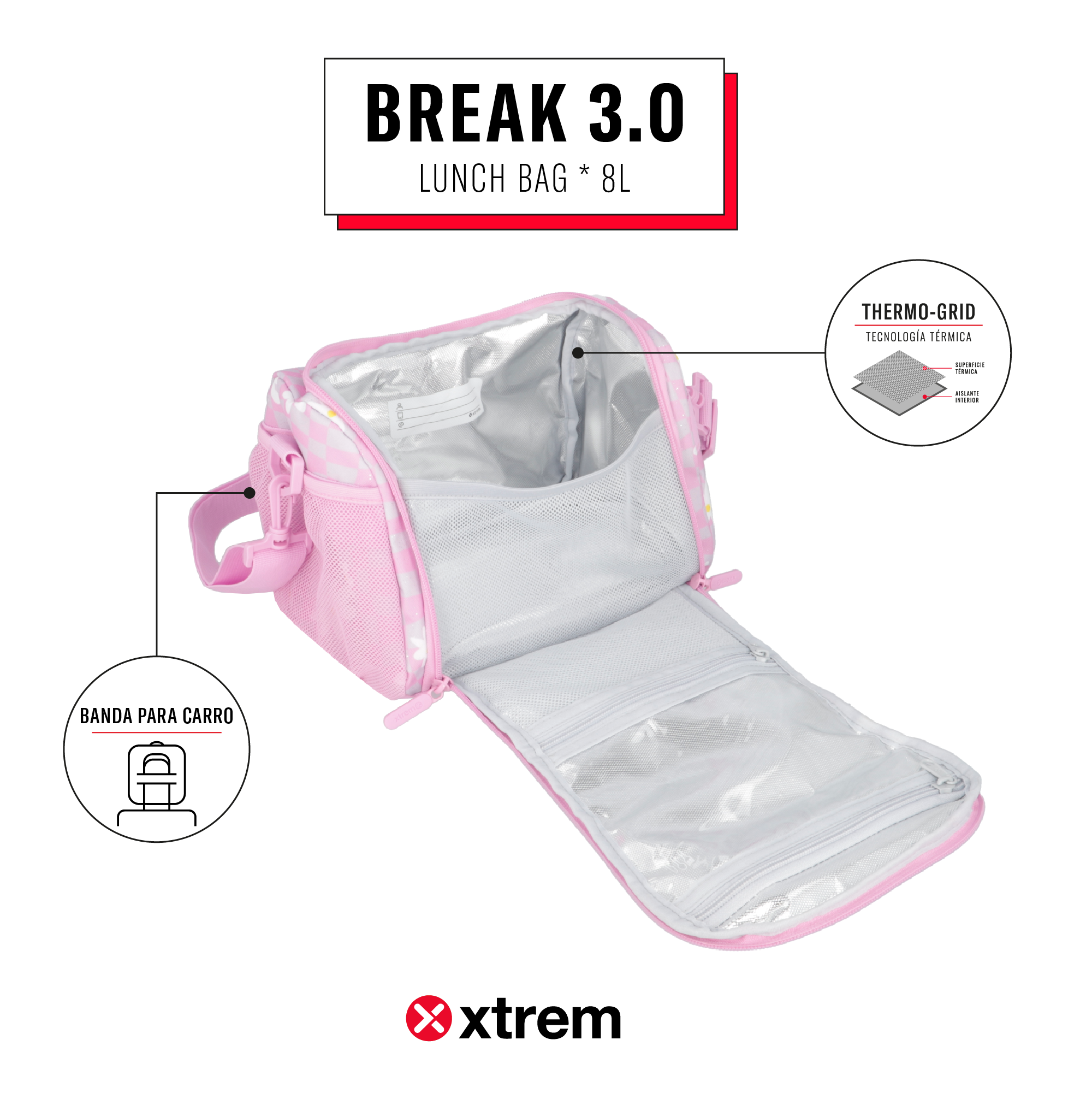 Saxoline Lonchera Térmica Break 3.0 Rosada