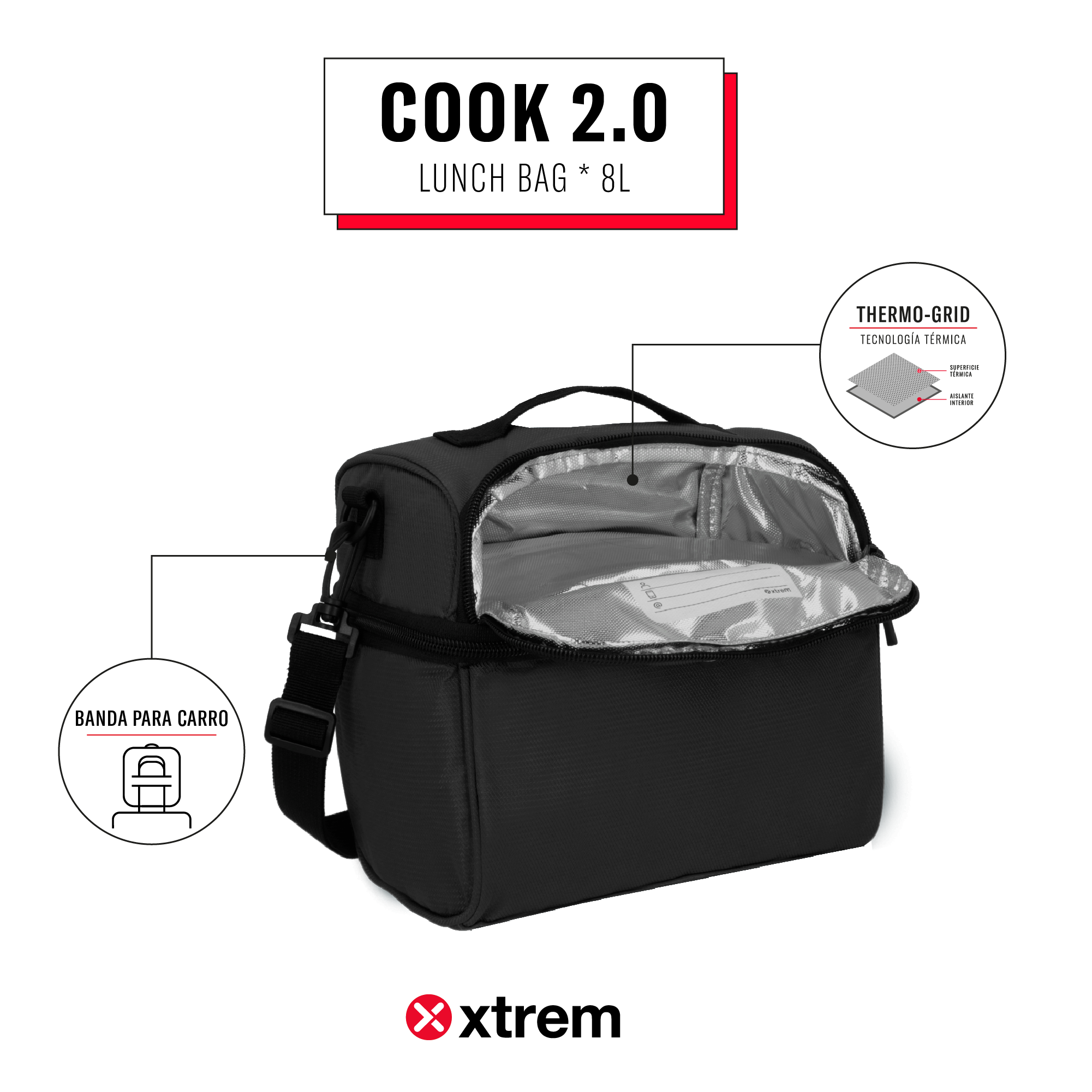 Saxoline Lonchera Térmica Cook 2.0 Negra