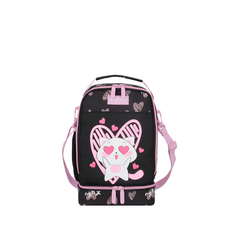 saxoline Lonchera térmica Lunch 2.0 negra gato