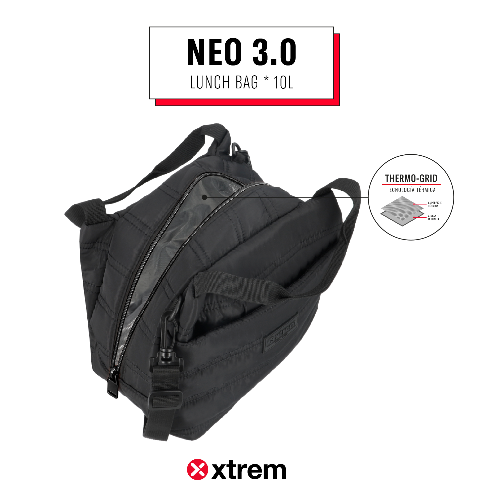 Saxoline Lonchera Térmica Neo 3.0 Negra