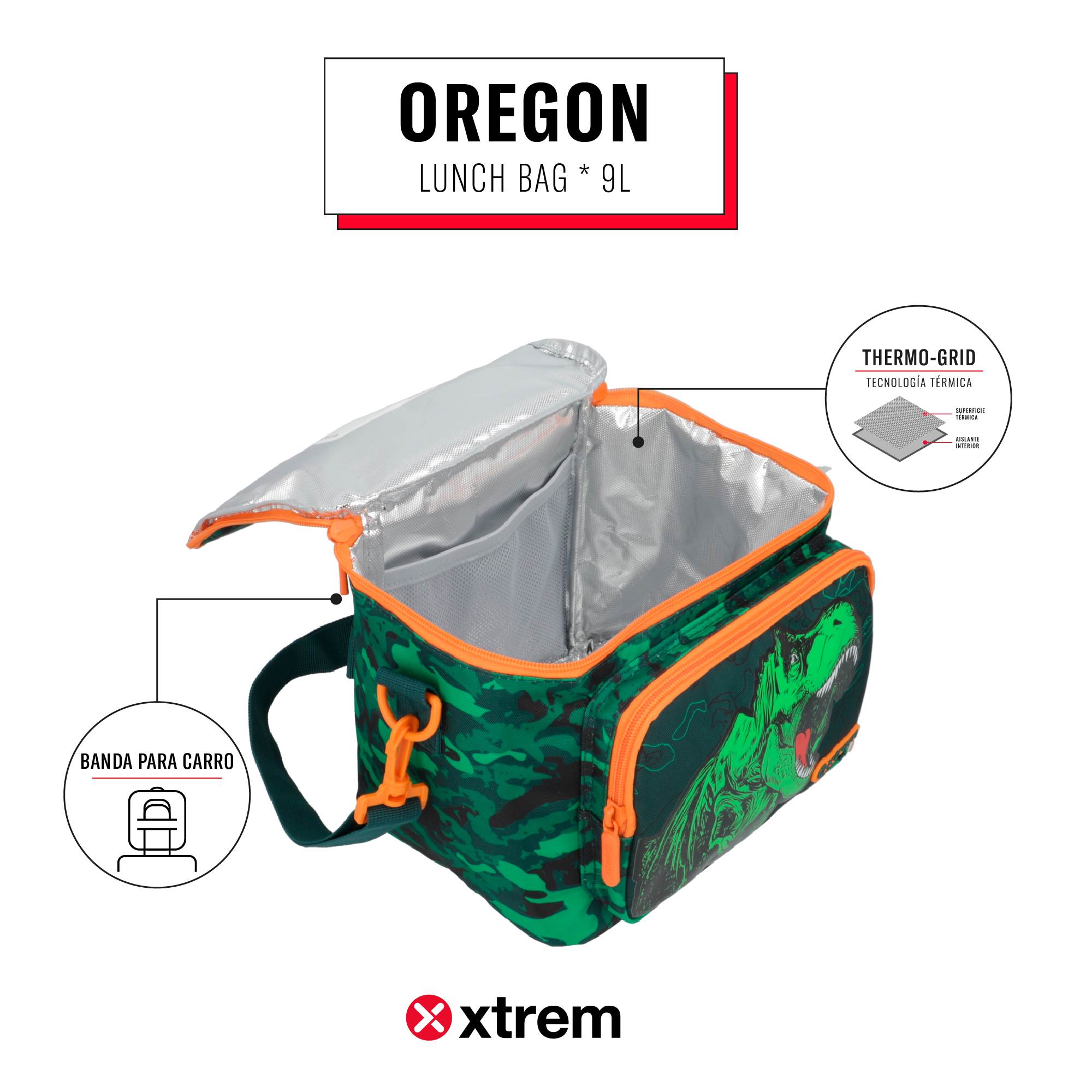 Saxoline Lonchera Térmica Oregon Verde