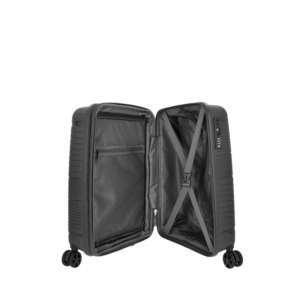Saxoline Maleta De Cabina Argenta Impact Pro Negra