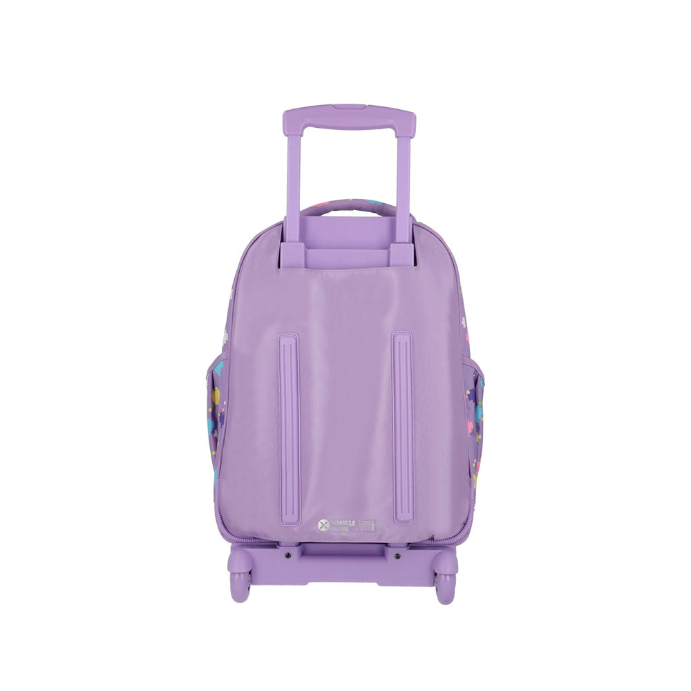 Saxoline Mochila Con Ruedas Cross 2.0 Lila Gato