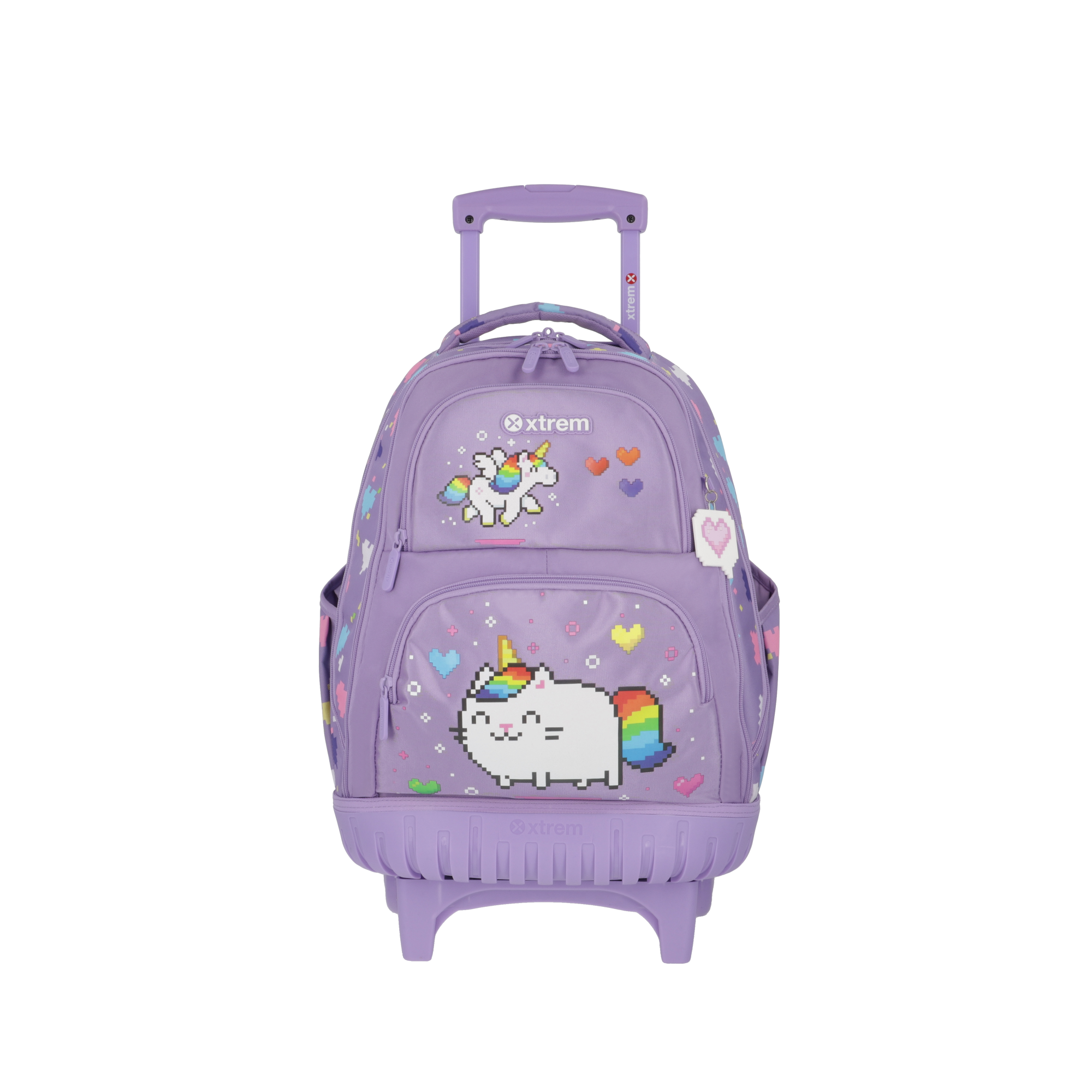 saxoline Mochila con ruedas Cross 2.0 lila gato