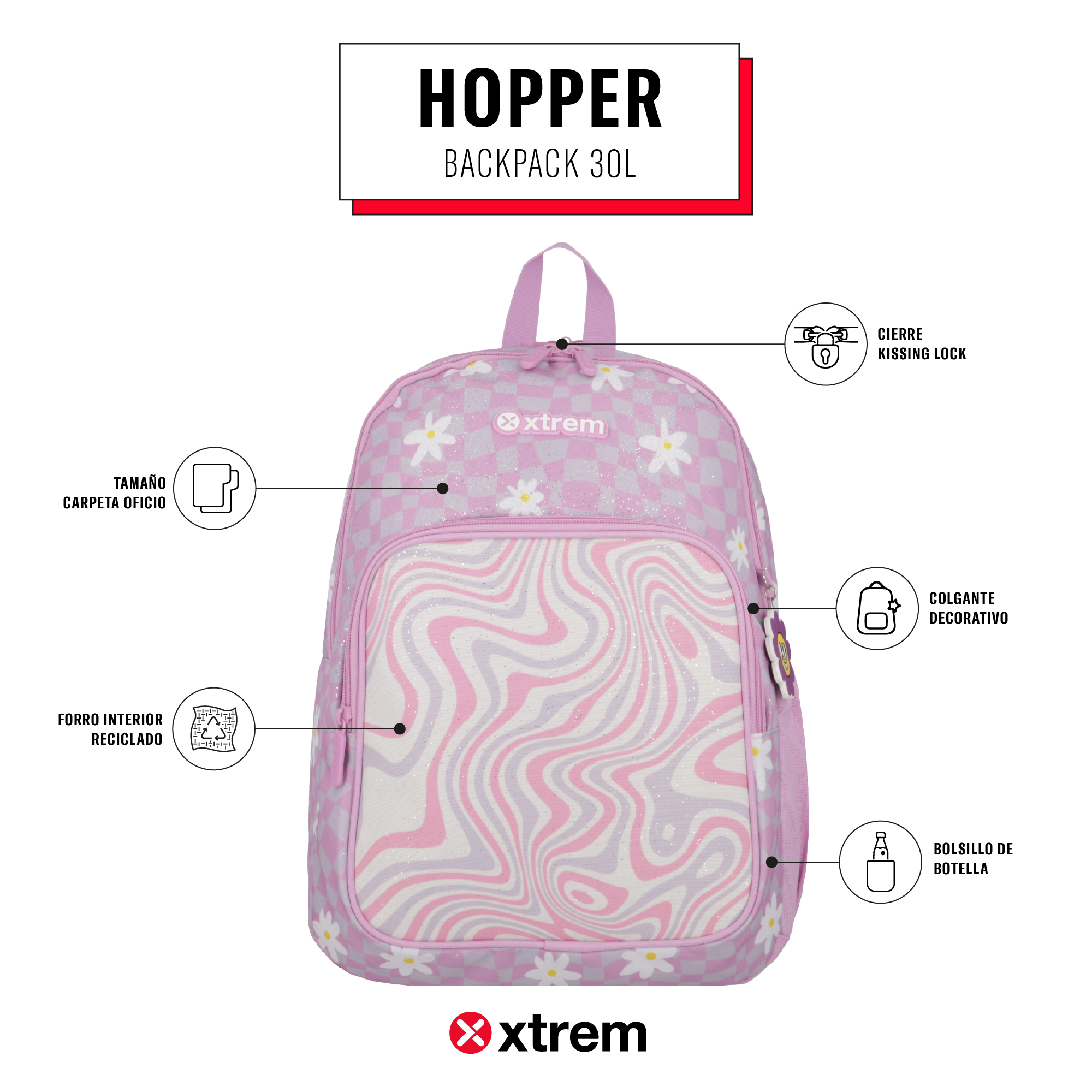 Saxoline Mochila Hopper Rosada