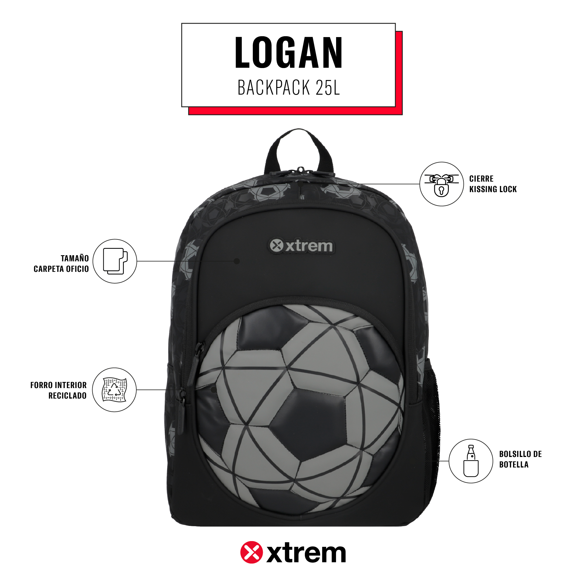 Saxoline Mochila Logan Negra
