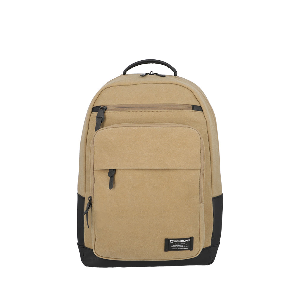 saxoline Mochila para notebook City beige 17"