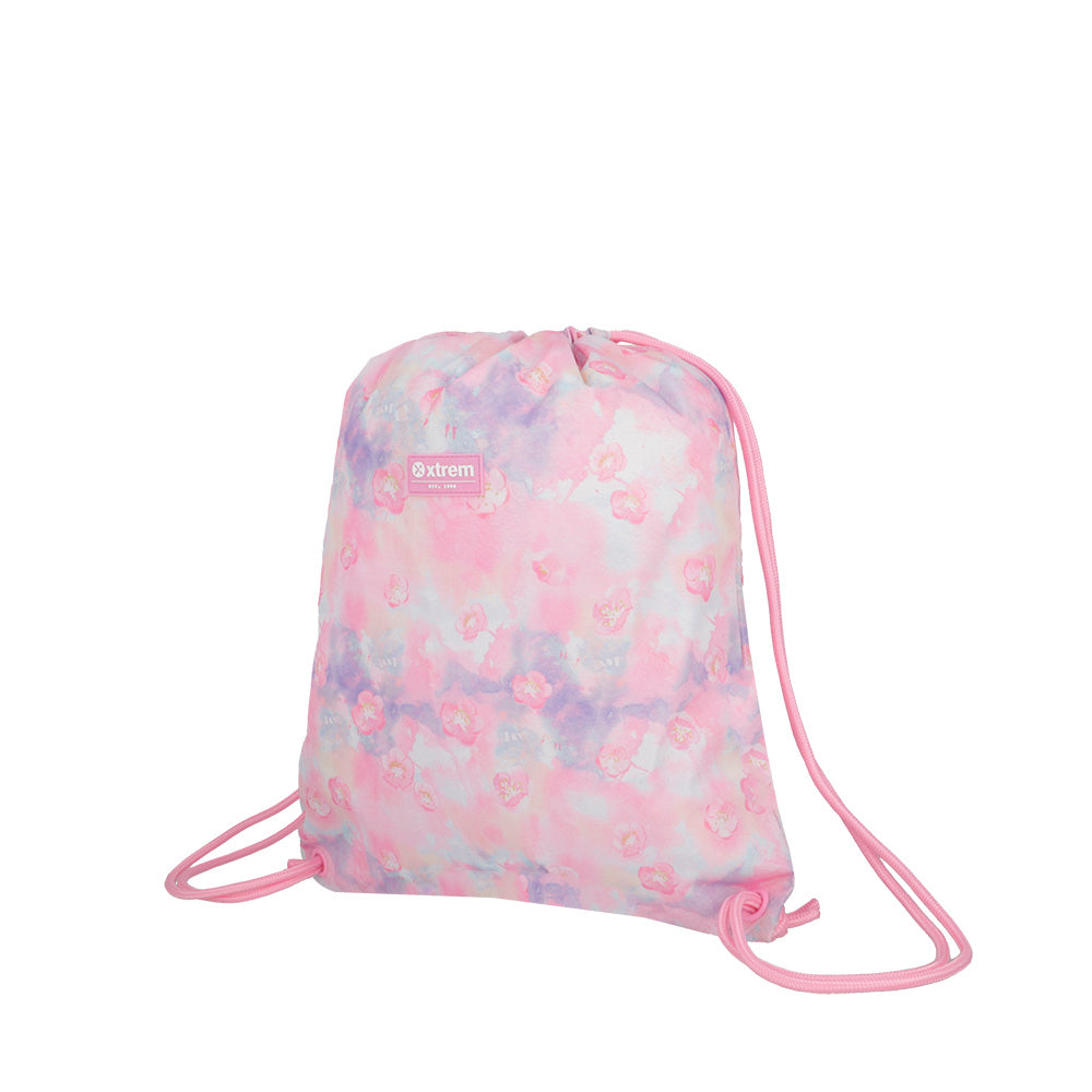 Saxoline Set Mochila + Bolsa + Lonchera + Estuche Multipack Rosado Flores