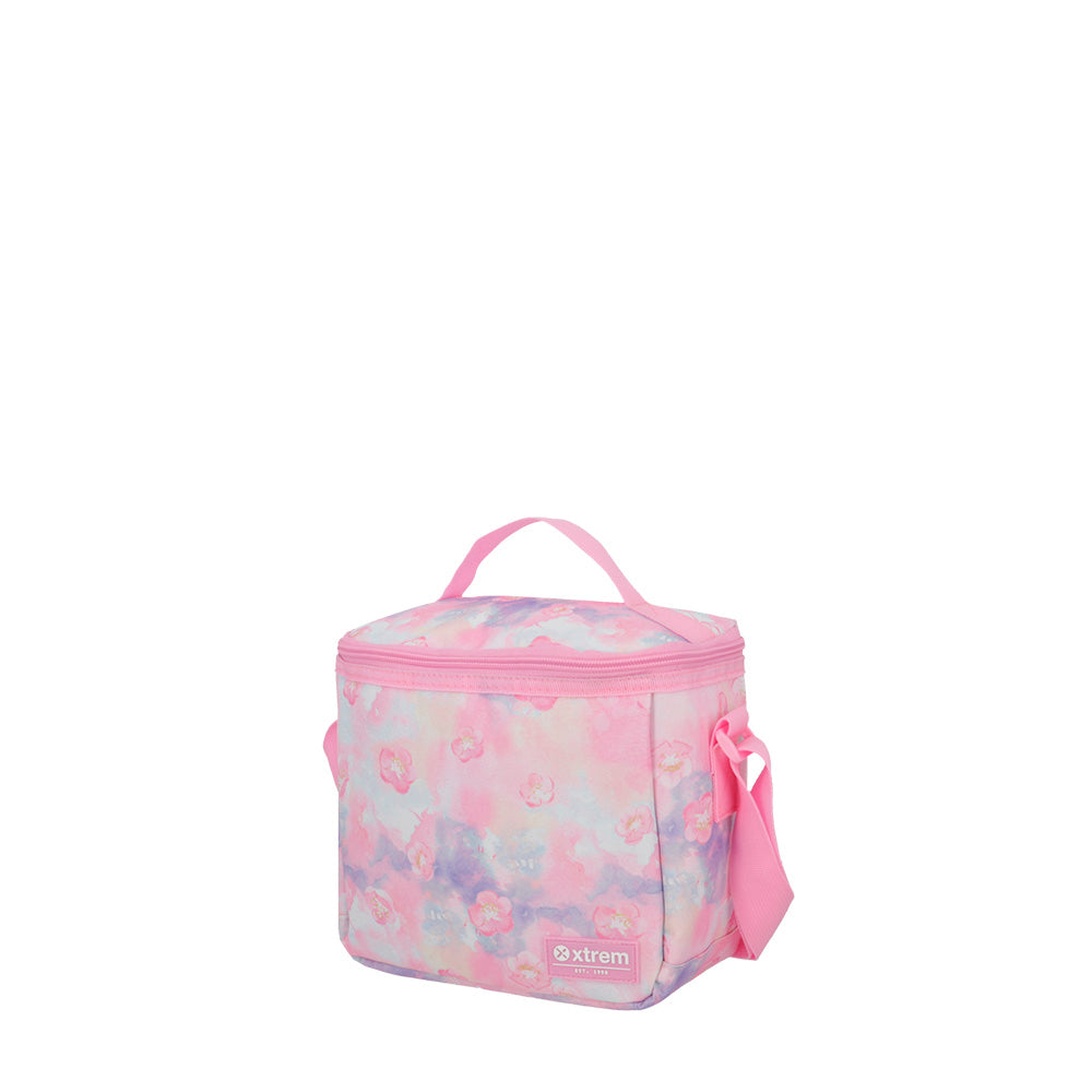Saxoline Set Mochila + Bolsa + Lonchera + Estuche Multipack Rosado Flores