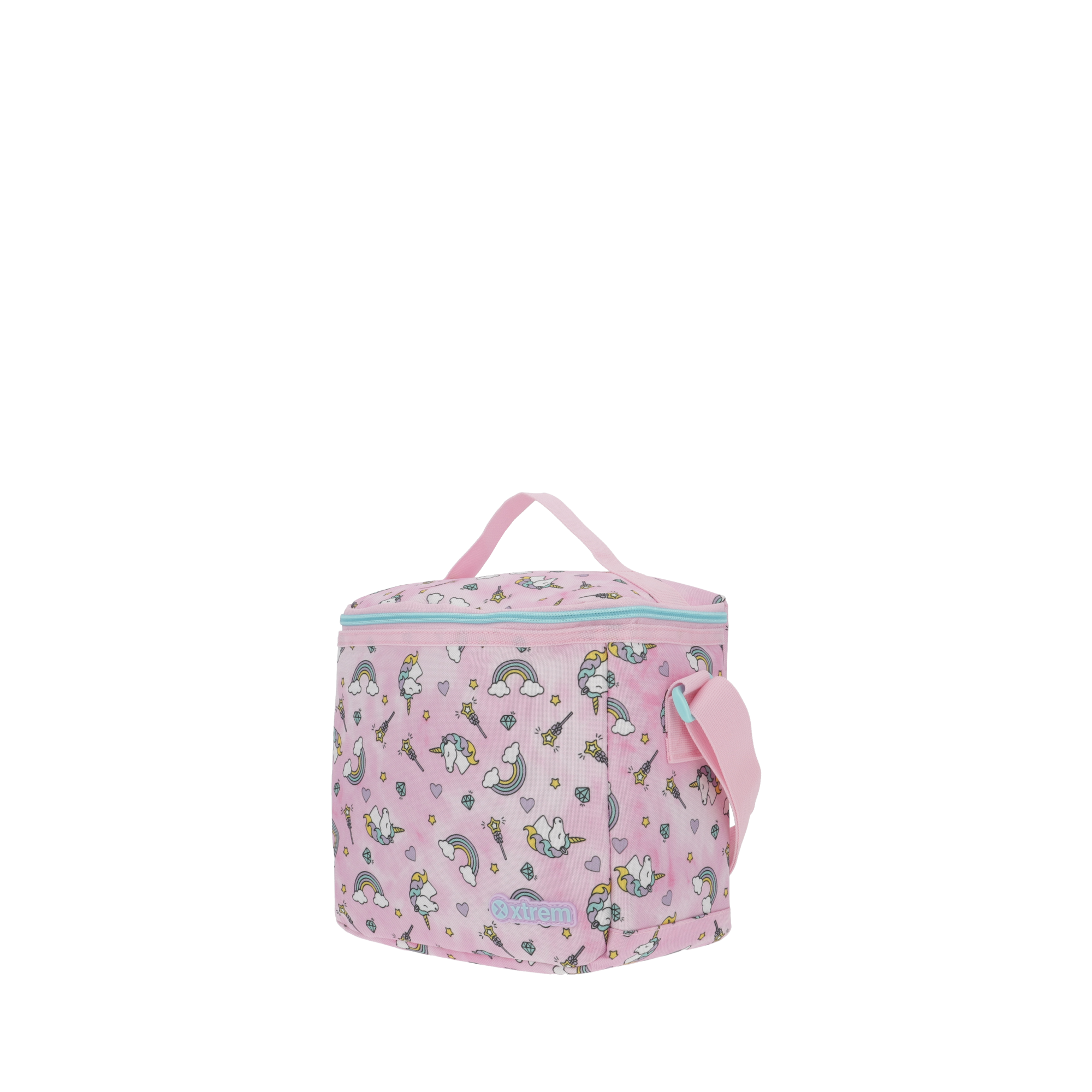 Saxoline Set Mochila Con Ruedas + Lonchera + Estuche New Run Pack Unicorn Rosado