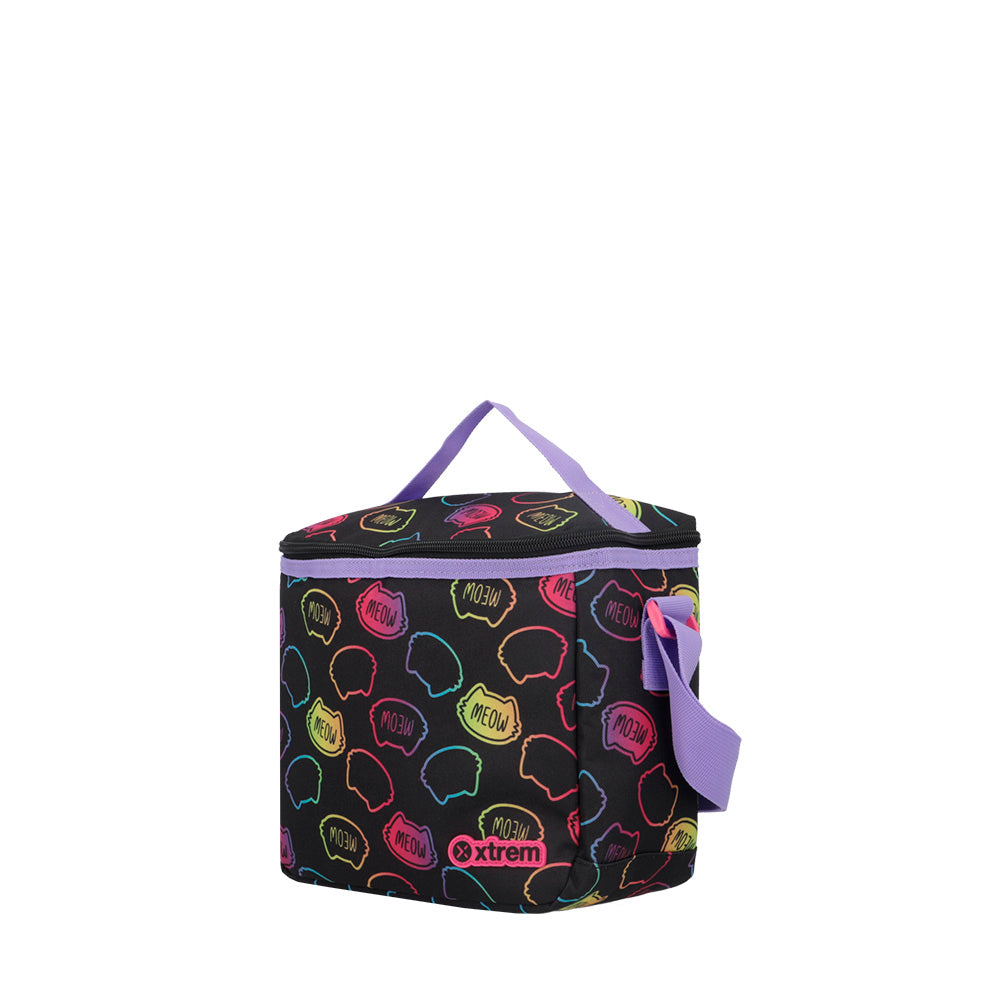 Saxoline Set Mochila + Lonchera + Estuche Run Pack Negro Gato