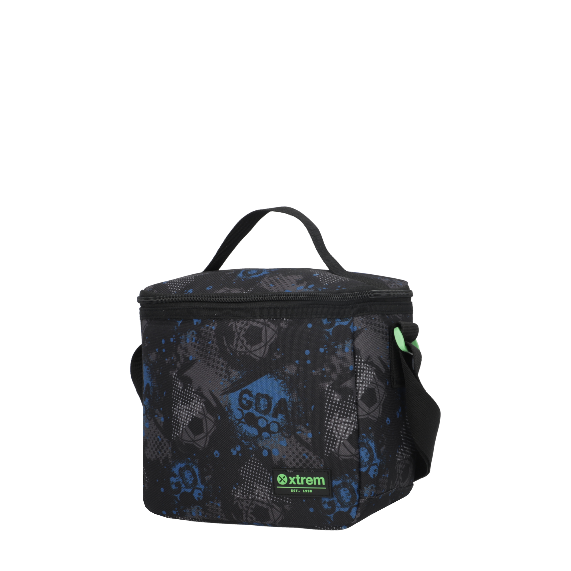 Saxoline Set Mochila + Lonchera + Estuche Triple Pack Negro Fútbol