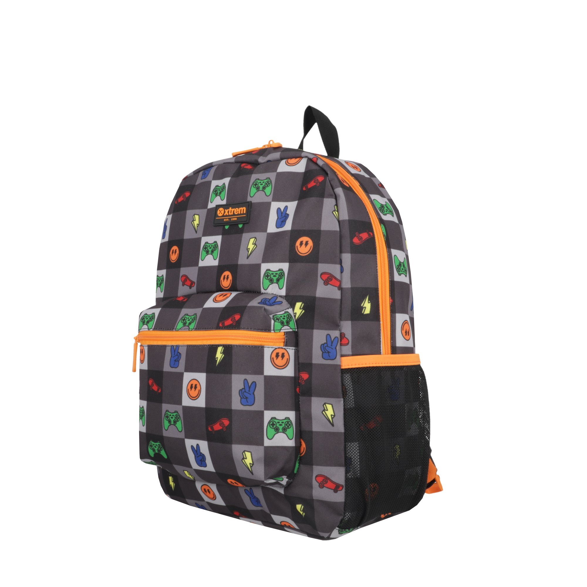 Saxoline Set Mochila + Lonchera + Estuche Triple Pack Negro Gamer