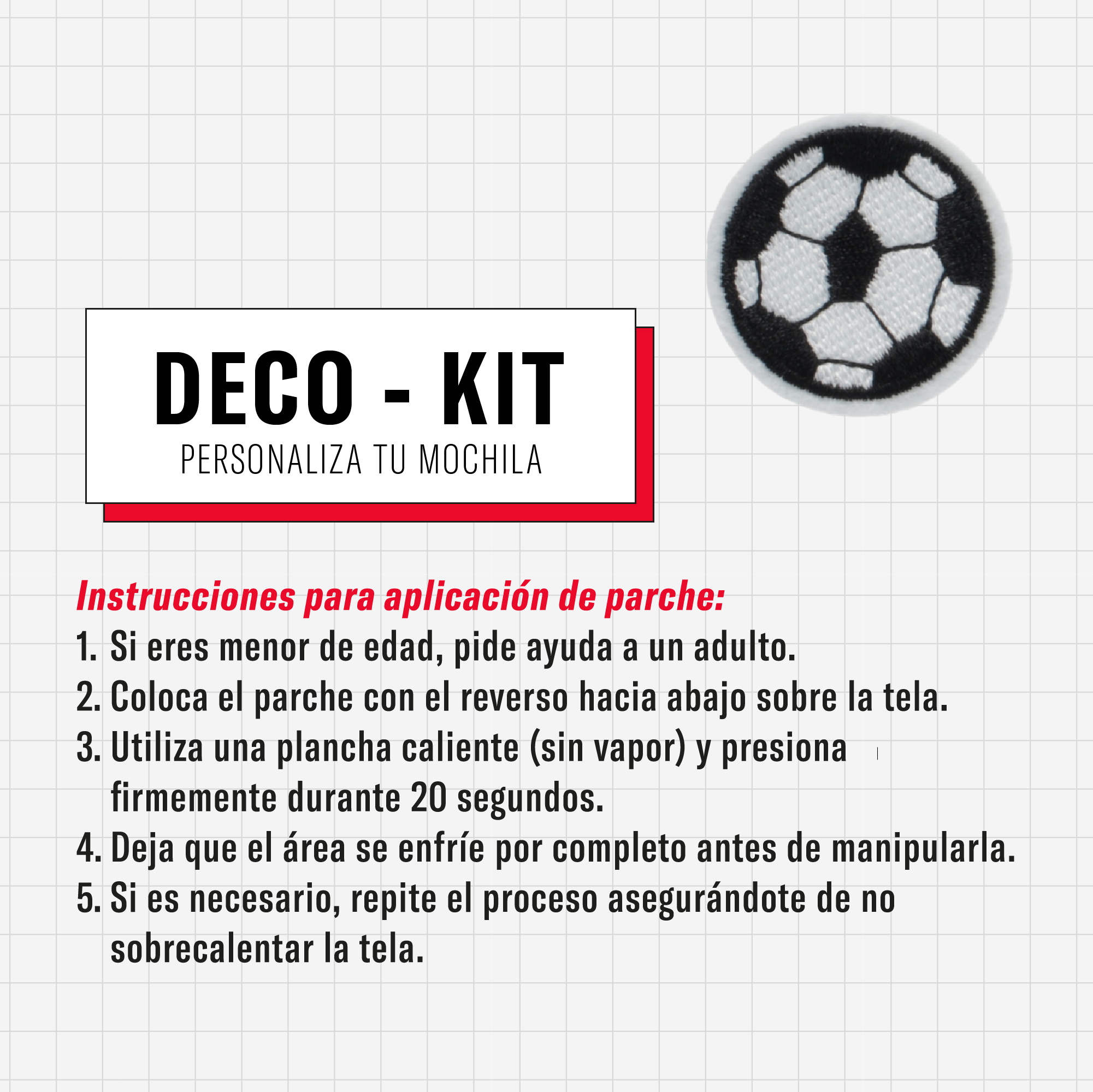 Saxoline Set Personalización Mochilas Deco-Kit Fútbol