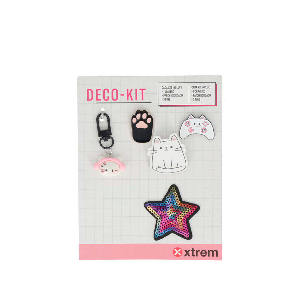 saxoline Set personalización mochilas Deco-Kit gatos