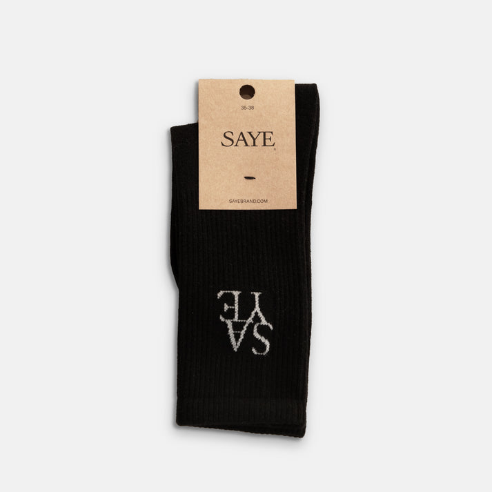 Saye Crew Everyday Socks - Black
