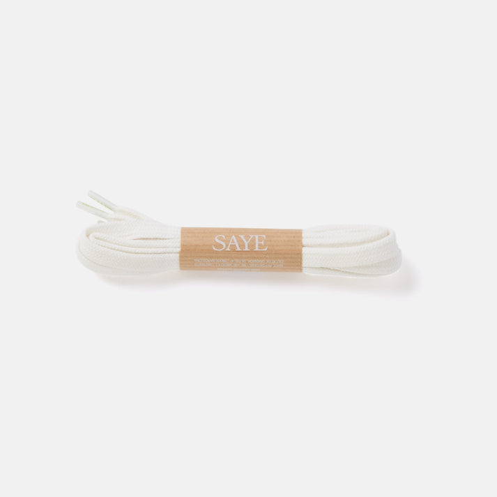 saye Flat Laces - White