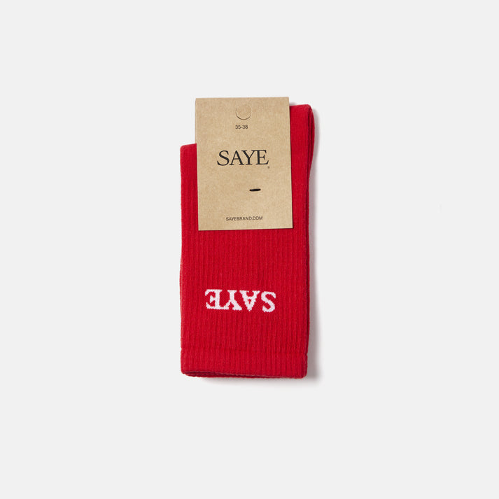 saye Mid-crew Everyday Socks - Cherry