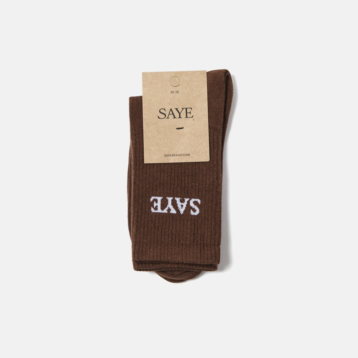 saye Mid-crew Everyday Socks - Chocolate