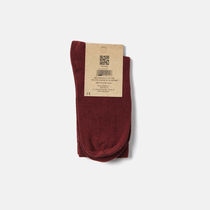Saye Mid-crew Everyday Socks - Garnet