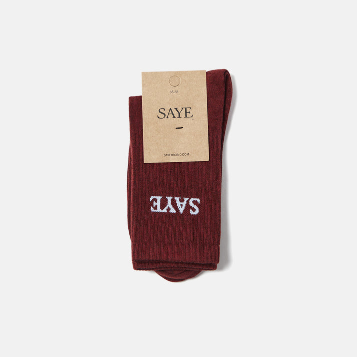 saye Mid-crew Everyday Socks - Garnet