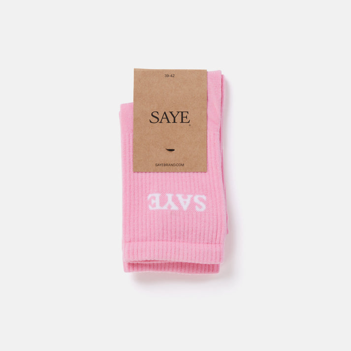 saye Mid-crew Everyday Socks - Gum Pink