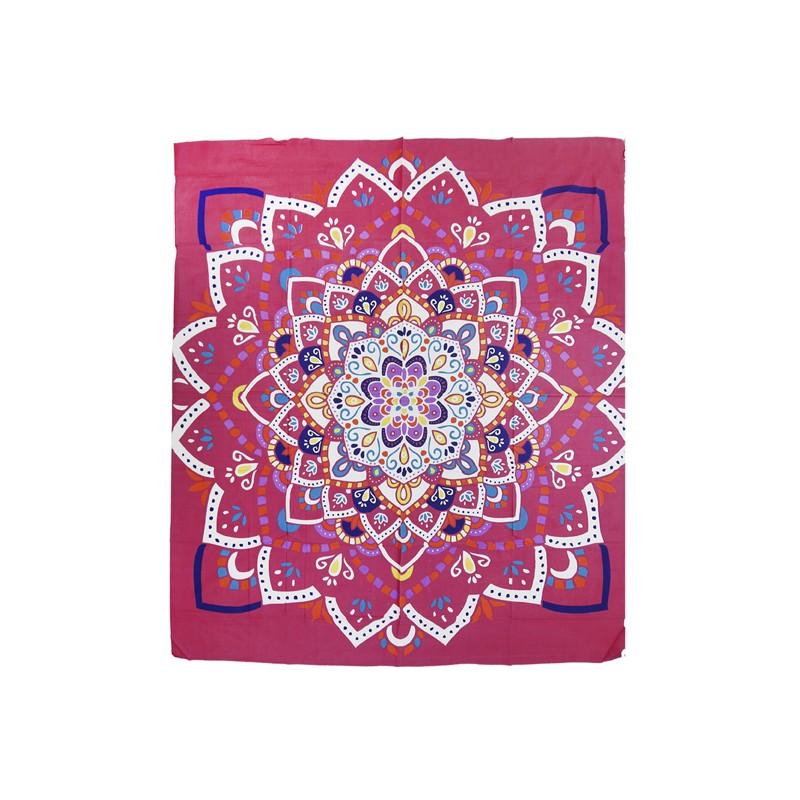 secaneta PAREO DOBLE 210X230 CM 100%ALG.ESTAMPADO VARKALA FUCSIA