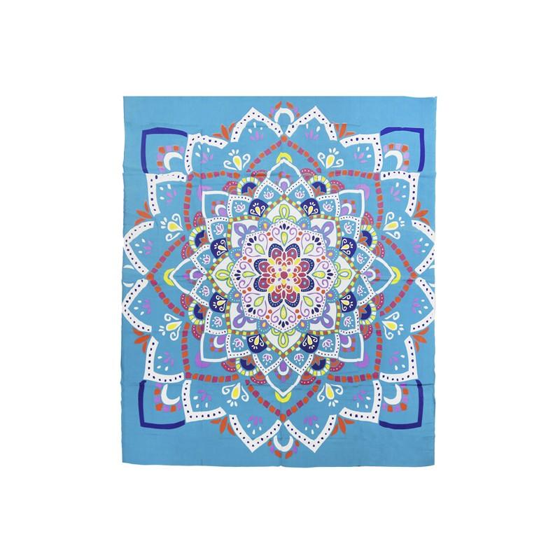 secaneta PAREO DOBLE 210X230 CM 100%ALG.ESTAMPADO VARKALA TURQUESA